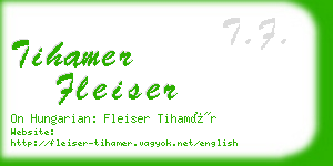 tihamer fleiser business card
